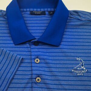 NEW Pinehurst 1895 by Adidas Putter Boy Blue Stripe Wicking Polo Shirt XL